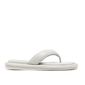 Padded leather flip flops